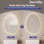 DeerValley 20x28 Inch Irregular LED Bathroom Mirror with Bluetooth Speaker, Dimmable Backlit Vanity
