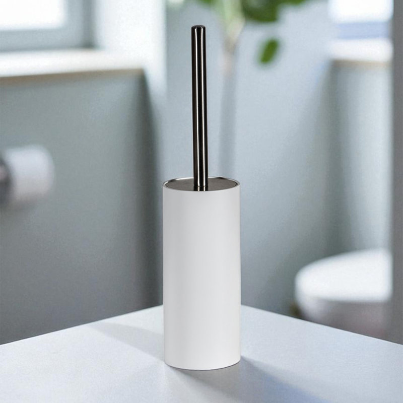 Alto Free-Standing Toilet Brush and Holder, White