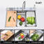 Robinet rétractable à simple cuve d'évier de cuisine 304 33 "x 22" Baleine Cascade Lavabo en acier inoxydable avec accessoires de lave-vaisselle