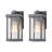 Olar Classic Outdoor Wall Sconce 1 Light Rectangular Metal Frame and Glass Shade Warterproof-2012777964-1962912856