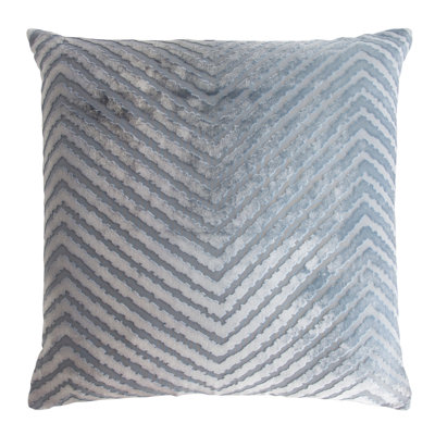 Chevron Embroidered Pillow Cover & Insert