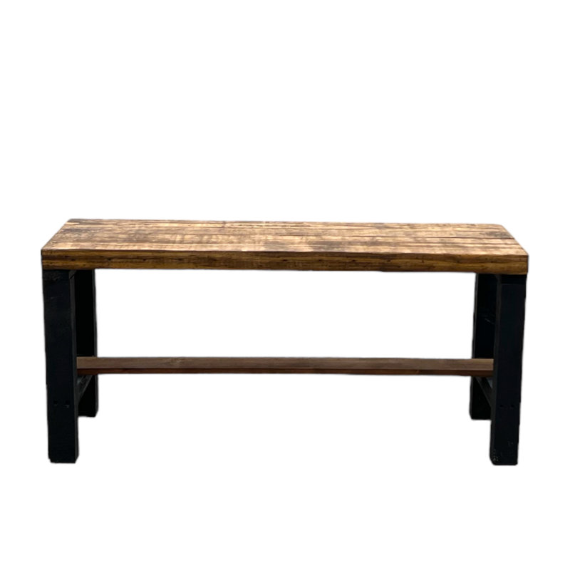 Banc d'entrée de style rustique, Brun clair/noir