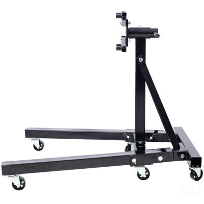 Folding Engine Stand 2000 LBS Capacity Motor Hoist 360 Degree Adjustable Mounting Head Dolly Mover Auto Repair Rebuild Jack