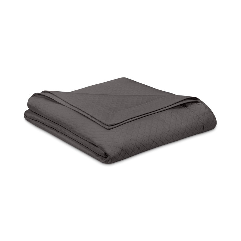 Diamante Cotton Coverlet, Grisaglia Gray, Queen Coverlet / Bedspread