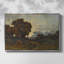 Coucher de soleil sur l'Allier (Soleil couchant sur l'Allier), 1904 - Henri Harpignies, toile tendue avec châssis-132873702-132873705