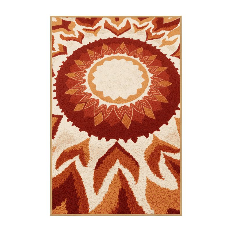 Tapis marocain bohème Calhoun lavable à la machine - brun clair, 7 x 9