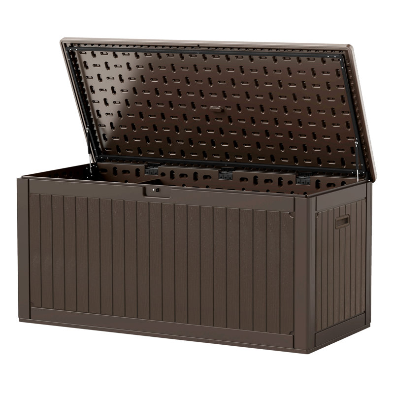 260 Gallon Resin Outdoor Deck Box, Brown