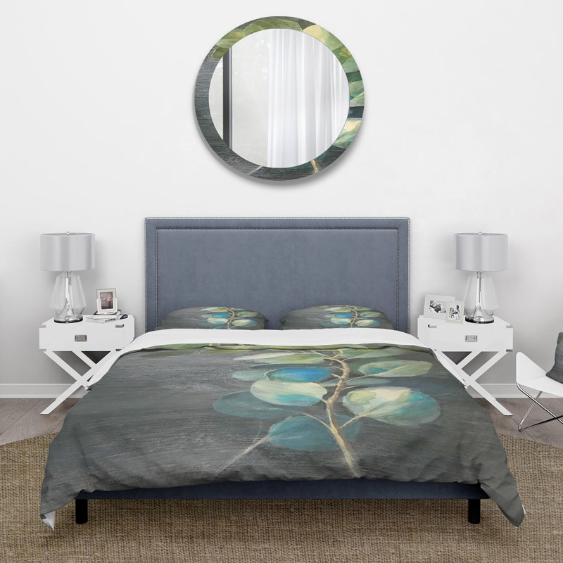 Fresh leaves II - Traditional Duvet Cover Set - Microfiber Polyester, Twin Duvet Cover + 1 Sham