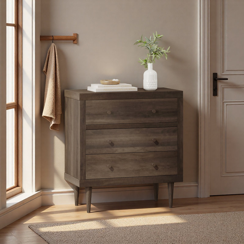 Commode 3 tiroirs, Noyer