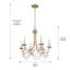 Lustre géométrique unique à 6 lumières Gabrail