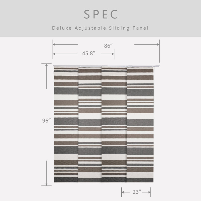 Store vertical semi-transparent ajustable Sharmaine, Acier