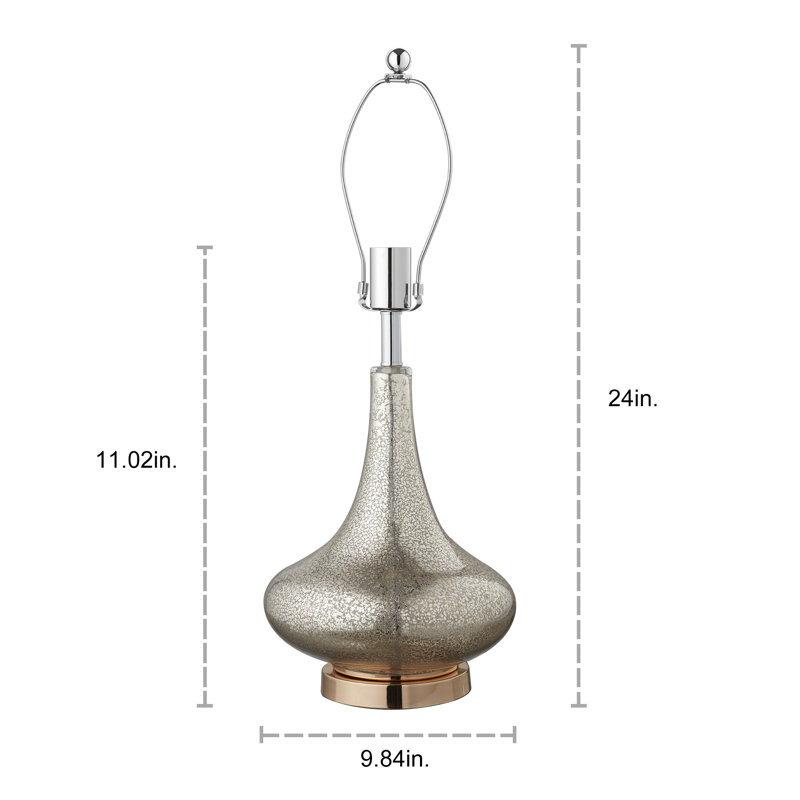 Base de lampe de table simple 24 pouces, base de lampe décorative, Or mercuré, 24" H x 9.84" W x 9.84" D