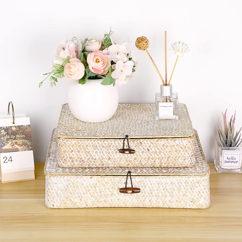 Boîte Bay Isle Home ™, Blanc délavé