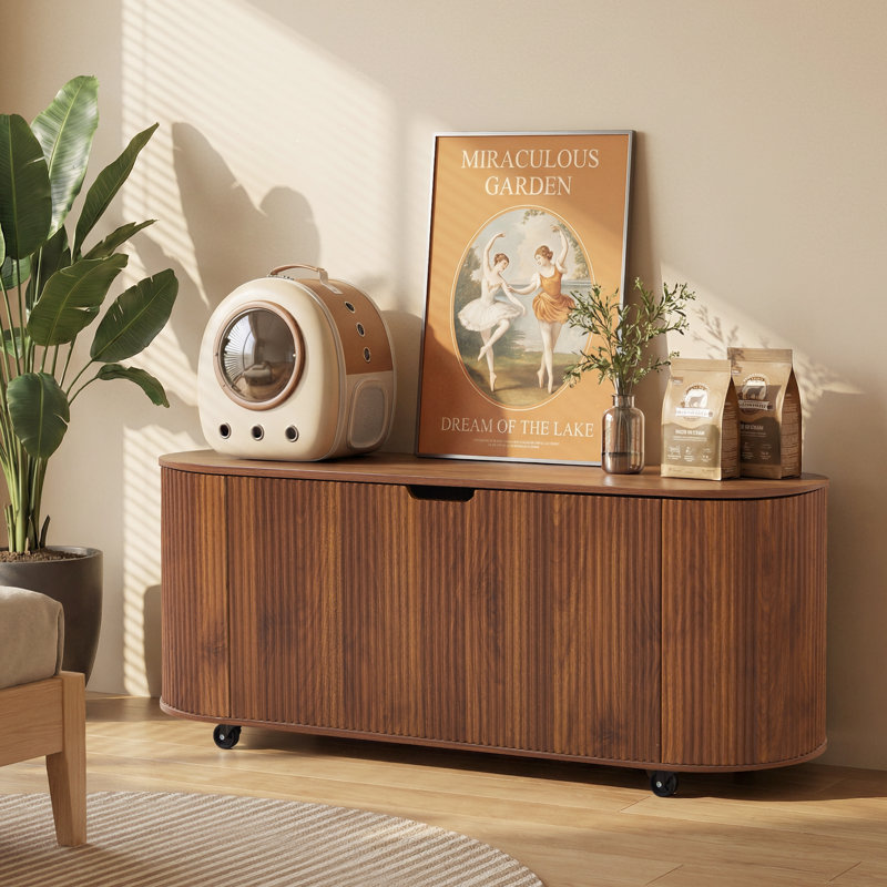 Wooden  Storage Trunk For Bedroom,Living Room,Entryway, Walnut