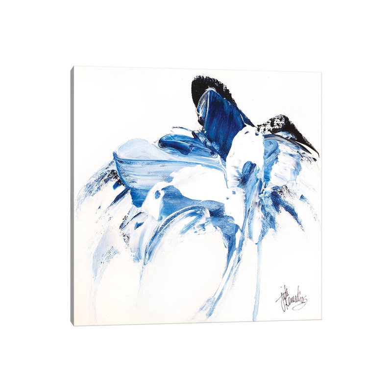Tangled Blue III by Jude Remedios - Painting on Canvas, 45.72cm H x 45.72cm W x 3.81cm D, Wrapped Canvas