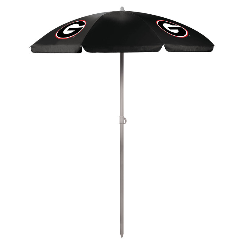 Parasol de plage 5,5 pi Ncaa, Noir, Géorgie
