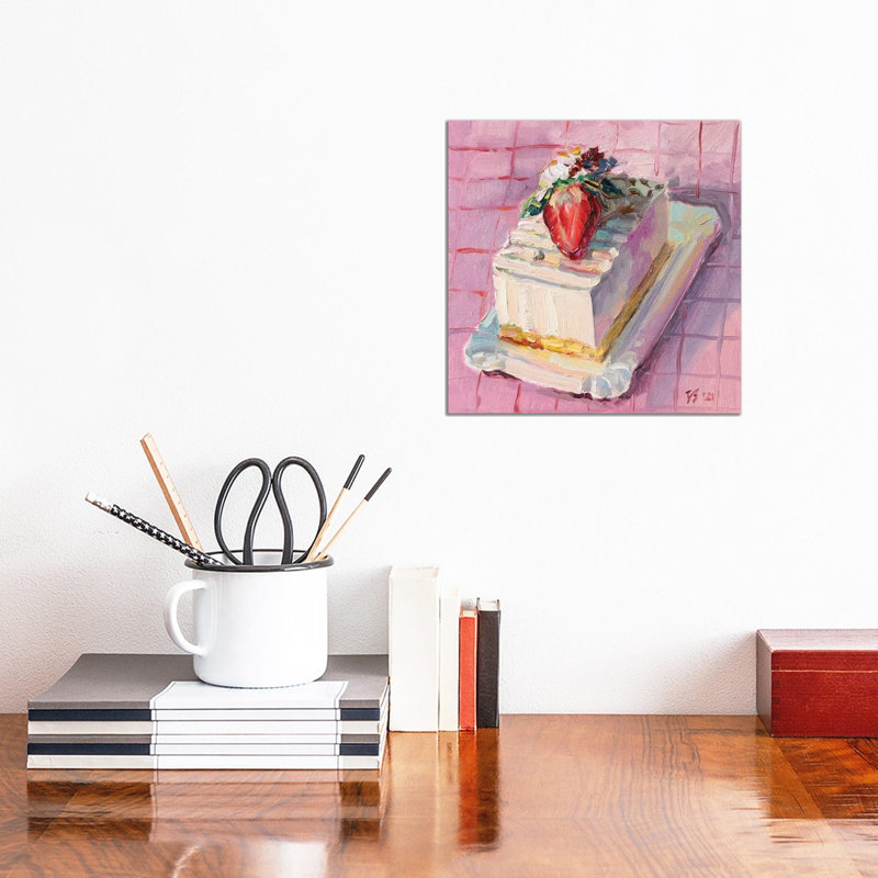 Strawberry Curd Pie 1 Piece Wrapped Canvas Painting, 30.48 cm H x 30.48 cm W