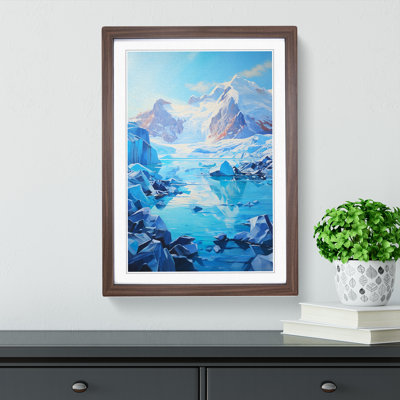 Glacier Action Painting No.2 - Framed Print