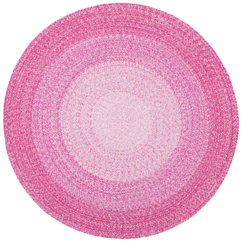 Tapis en coton tissé à la main Gwin, Rond 4 pi