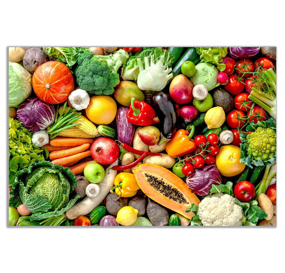Fresh Fruits And Vegetables Kitchen - Wrapped Canvas Print