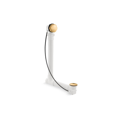 Clearflo Cable Bath Leg Tub Drain with Overflow