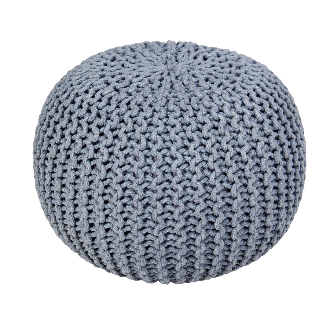 Antoinette 50cm Wide Round Solid Colour Pouffe Ottoman