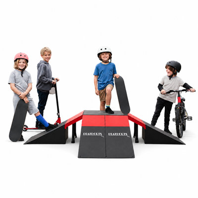 PLATPORTS Modular Obstacle Course Ramp Set for Kids, Adjustable Balance & Skate Ramp System, 22 Configurations, Indoor & Outdoor Active Play
