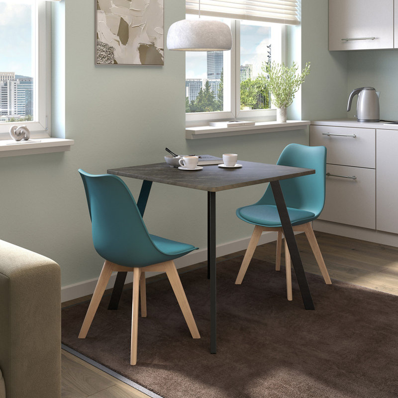 2 - Person Dining Set, Slate Grey / White