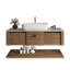 Ensemble de meuble-lavabo mural 48 po Mid Century Modern