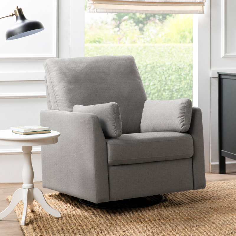 Ethan Swivel Recliner in Performance Fabric, Gray