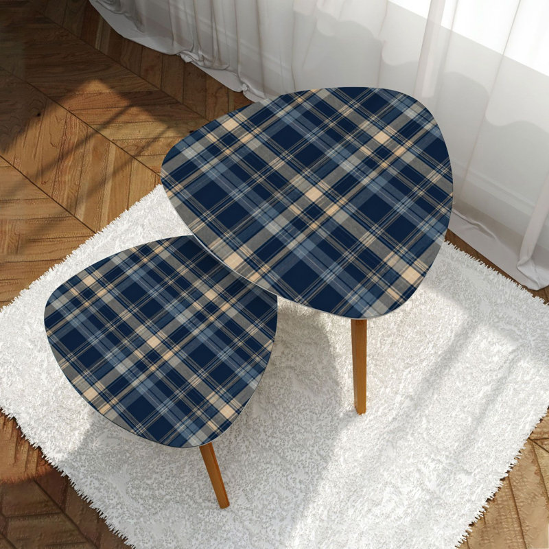 Ensemble de 2 tables basses gigognes Triangle