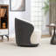 Fauteuil demi-tonneau pivotant en velours Stith-95119113