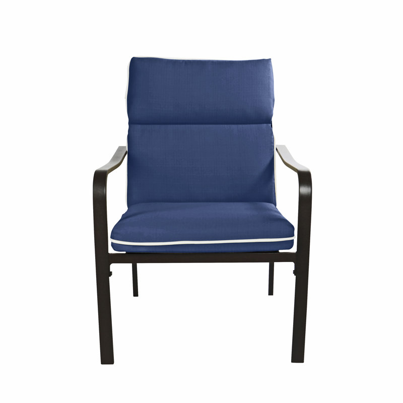 Wendin Outdoor 3'' Dining Chair Seat / Back Cushion, Navy