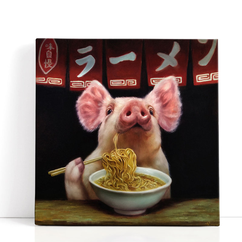 Oodles of Noodles - reproduction d'art sur toile, H 30 po x l 30 po