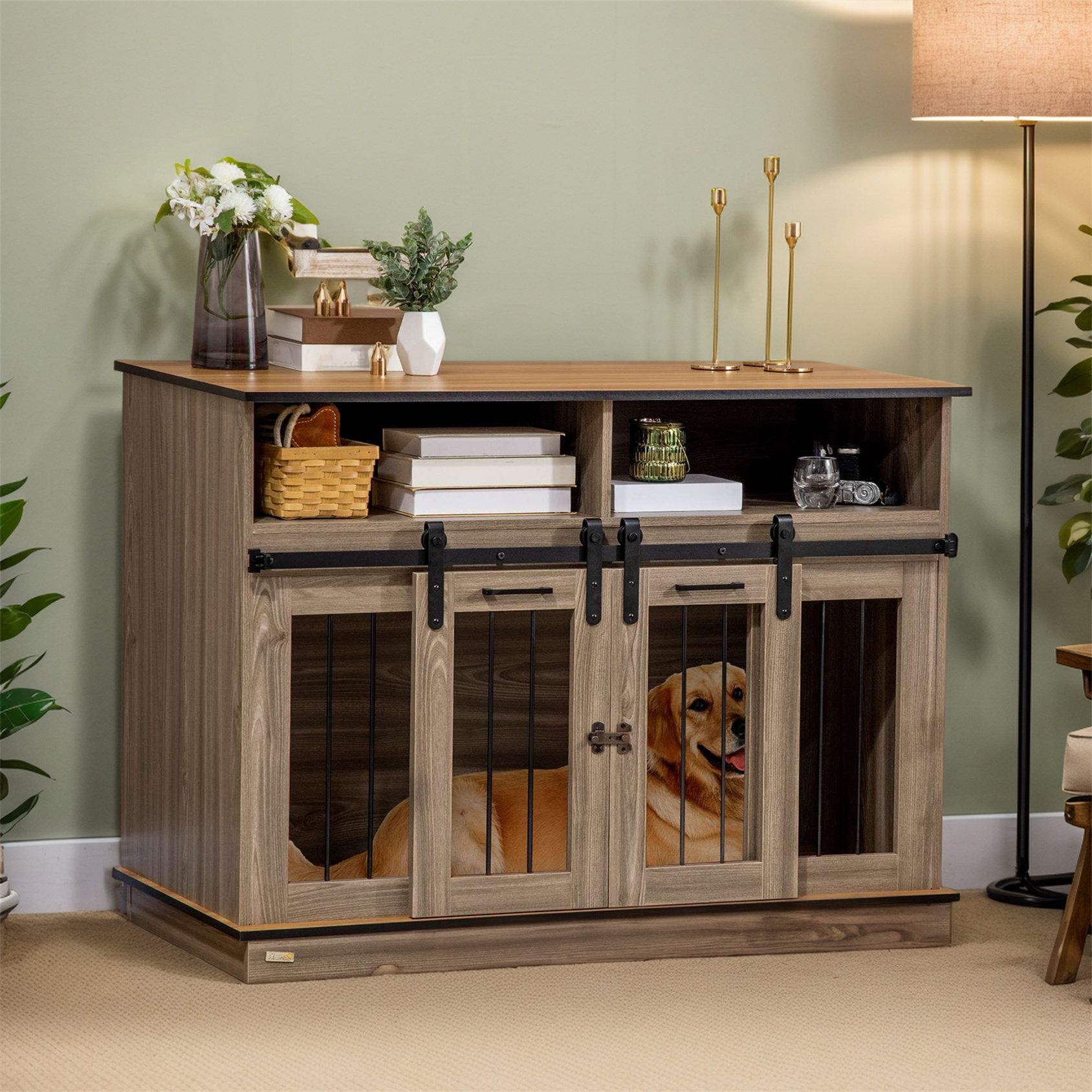 Curated visual reference: Fresh Look at Tucker Murphy Pet Dog Crate With Removable Divider And Sliding