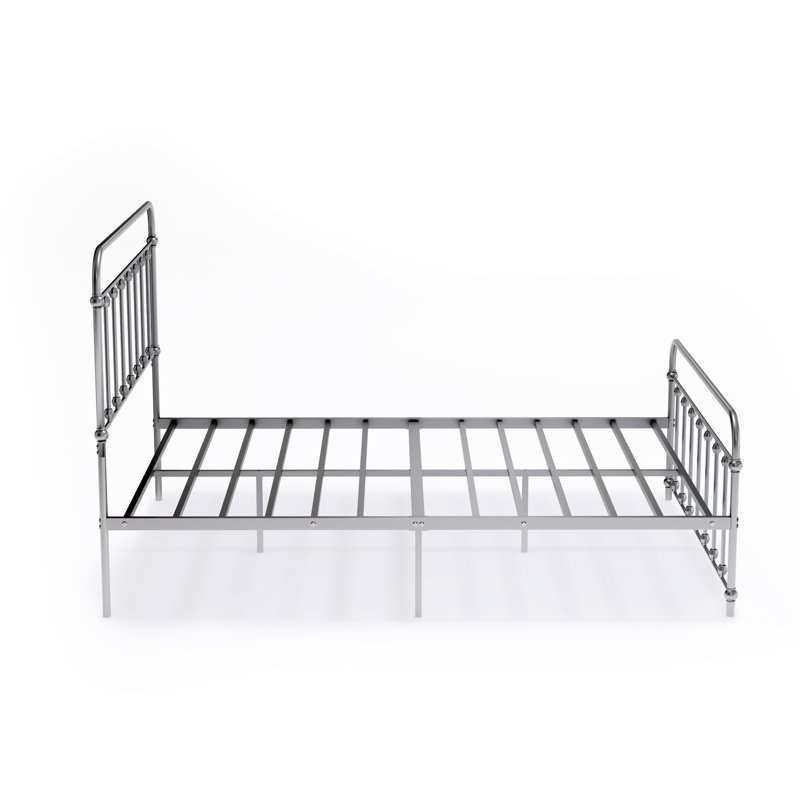 Garland Full Bed Frame with 6 Metal Legs - Magnificent Bed Frame in Powder Coating Silver Color, Full