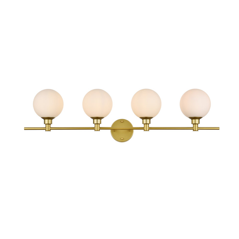 Carmie Dimmable Vanity Light, Brass, 4 Lights