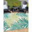 Tapis intérieur / extérieur en polypropylène tissé à la machine Rectangle en vert / bleu-1717940710