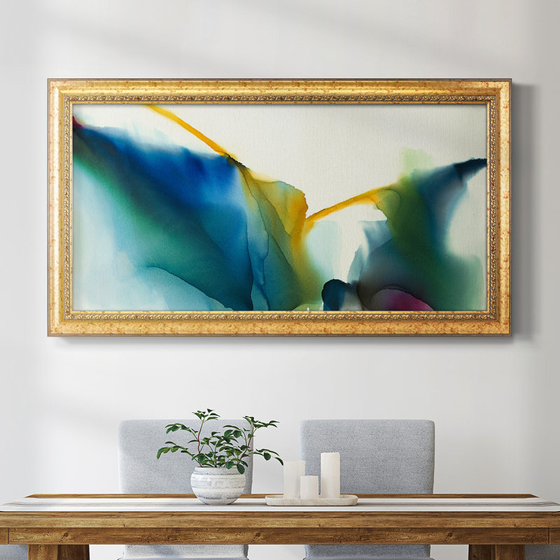 " Untitled ", 21" H x 37" W x 2.5" D, Golden Leaf Pattern