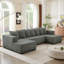 Ensemble de canapé modulaire en forme de U Boneless Chenille, canapé modulaire de style minimaliste, canapé de luxe en tissu de chenille pour le salon-1268928672