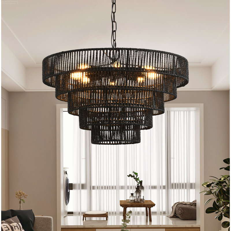 Lustre suspendu 24 po Boho, Black