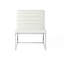 Fauteuil contemporain en cuir blanc avec siège ergonomique et rembourrage doux et élégant
