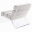 Chaise rembourrée en acrylique Freeman Ivory Boucle-1701430331