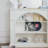 White Solid + Manufactured Wood Freestanding Fireplace