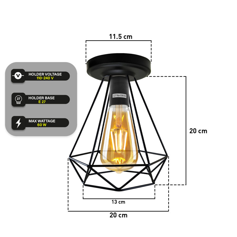 Verda Semi Flush Mount, No