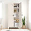 Armoire de rangement en métal 71 pouces avec 2 portes et tablettes réglables pour le salon