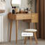 Coiffeuse avec miroir, 2 tiroirs, 1 chaise