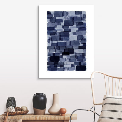 Impression de peinture sur toile, "bloc bleu marine Watercolor" par Urban Epiphany
