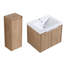 Meuble-lavabo de salle de bain de 61 cm avec lavabo et armoire latérale, matériaux, aspect élégant, construction en rouille.