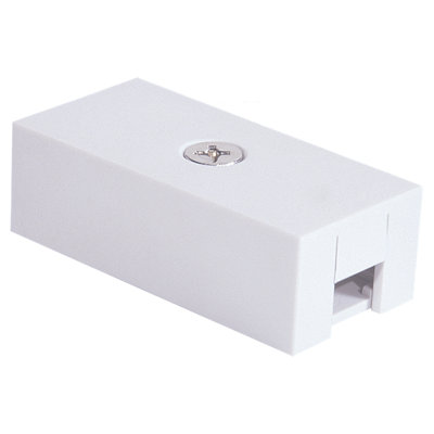 Claudio Linear Track Lighting Miniature Compartment Splicer in White